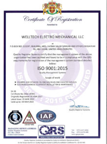 ISO 9001-2015 certificate welltech